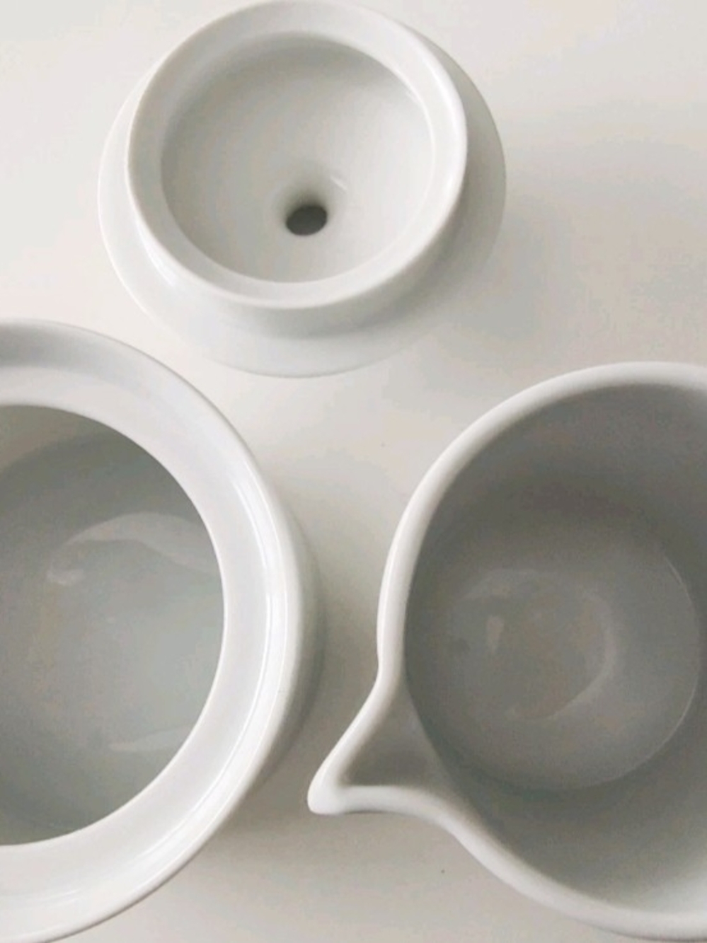 Rosenthal Thomas Medallion White Porcelain Creamer and Sugar Bowl Set